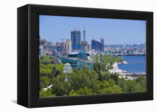 View over Coast of Baku, Baku Bay, Azerbaijan-Michael Runkel-Framed Premier Image Canvas