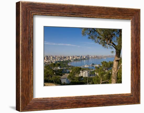 View over Coast of Baku, Baku Bay, Azerbaijan-Michael Runkel-Framed Photographic Print