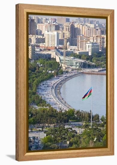 View over Coast of Baku, Baku Bay, Azerbaijan-Michael Runkel-Framed Premier Image Canvas