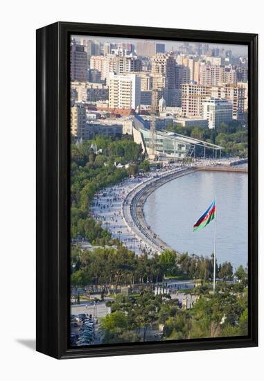 View over Coast of Baku, Baku Bay, Azerbaijan-Michael Runkel-Framed Premier Image Canvas