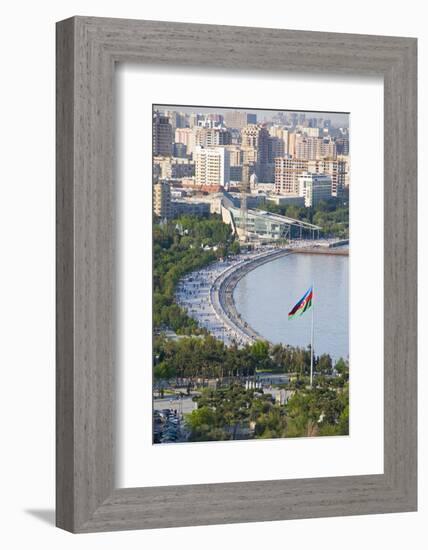 View over Coast of Baku, Baku Bay, Azerbaijan-Michael Runkel-Framed Photographic Print