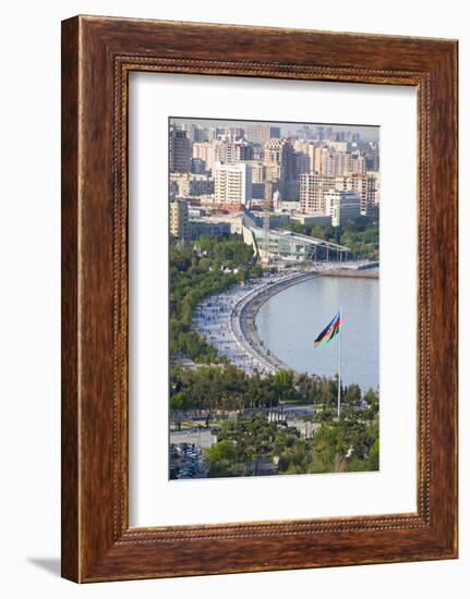 View over Coast of Baku, Baku Bay, Azerbaijan-Michael Runkel-Framed Photographic Print