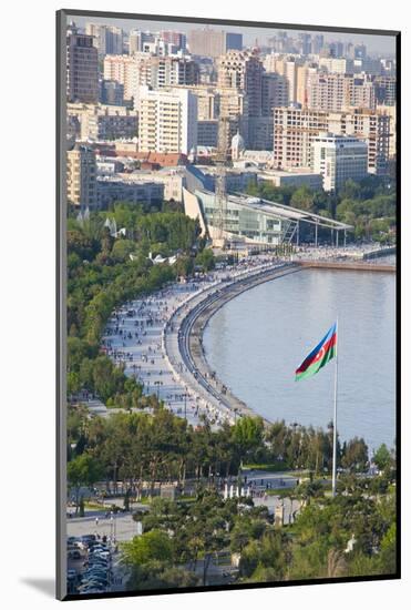 View over Coast of Baku, Baku Bay, Azerbaijan-Michael Runkel-Mounted Photographic Print