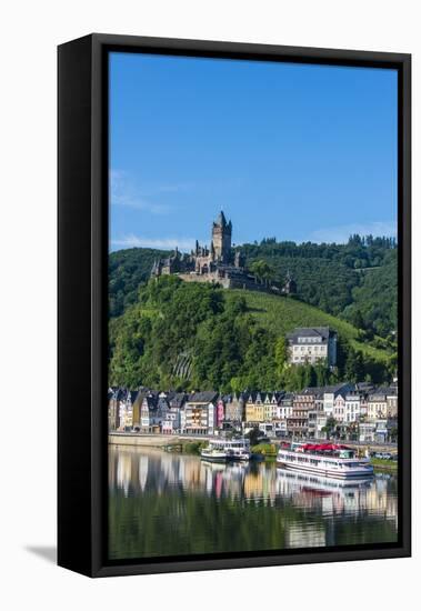View over Cochem with Cochem Castle in the Background-Michael Runkel-Framed Premier Image Canvas