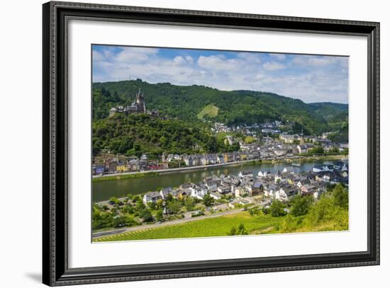 View over Cochem with its Castle, Moselle Valley, Rhineland-Palatinate, Germany, Europe-Michael Runkel-Framed Photographic Print