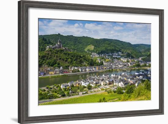 View over Cochem with its Castle, Moselle Valley, Rhineland-Palatinate, Germany, Europe-Michael Runkel-Framed Photographic Print