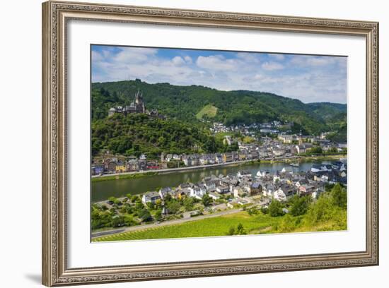 View over Cochem with its Castle, Moselle Valley, Rhineland-Palatinate, Germany, Europe-Michael Runkel-Framed Photographic Print