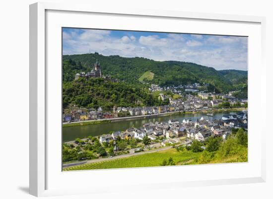 View over Cochem with its Castle, Moselle Valley, Rhineland-Palatinate, Germany, Europe-Michael Runkel-Framed Photographic Print