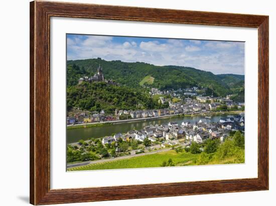 View over Cochem with its Castle, Moselle Valley, Rhineland-Palatinate, Germany, Europe-Michael Runkel-Framed Photographic Print