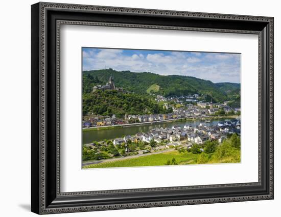 View over Cochem with its Castle, Moselle Valley, Rhineland-Palatinate, Germany, Europe-Michael Runkel-Framed Photographic Print