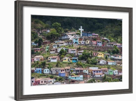 View over Colourful Houses in Cachoeira, Bahia, Brazil, South America-Michael Runkel-Framed Photographic Print