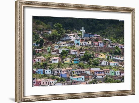 View over Colourful Houses in Cachoeira, Bahia, Brazil, South America-Michael Runkel-Framed Photographic Print