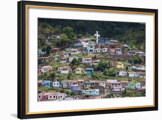 View over Colourful Houses in Cachoeira, Bahia, Brazil, South America-Michael Runkel-Framed Photographic Print