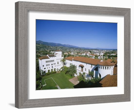 View Over Courthouse Towards the Ocean, Santa Barbara, California, USA-Adrian Neville-Framed Photographic Print