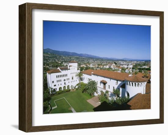 View Over Courthouse Towards the Ocean, Santa Barbara, California, USA-Adrian Neville-Framed Photographic Print