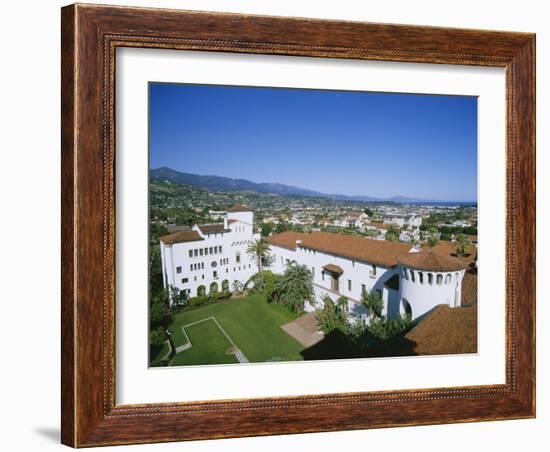 View Over Courthouse Towards the Ocean, Santa Barbara, California, USA-Adrian Neville-Framed Photographic Print