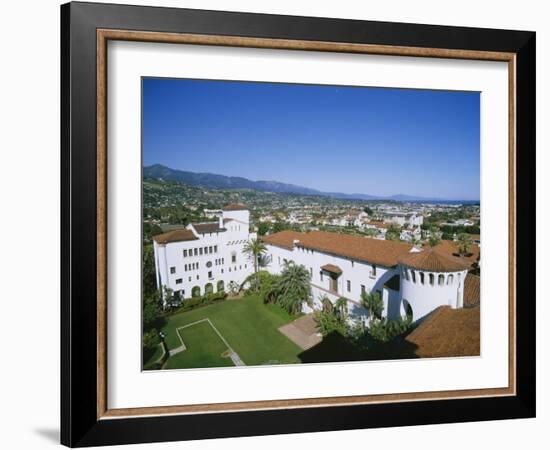 View Over Courthouse Towards the Ocean, Santa Barbara, California, USA-Adrian Neville-Framed Photographic Print