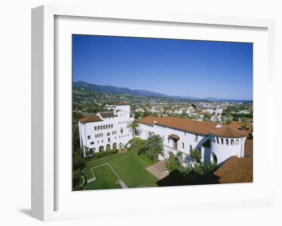 View Over Courthouse Towards the Ocean, Santa Barbara, California, USA-Adrian Neville-Framed Photographic Print