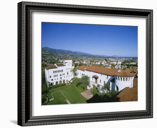 View Over Courthouse Towards the Ocean, Santa Barbara, California, USA-Adrian Neville-Framed Photographic Print