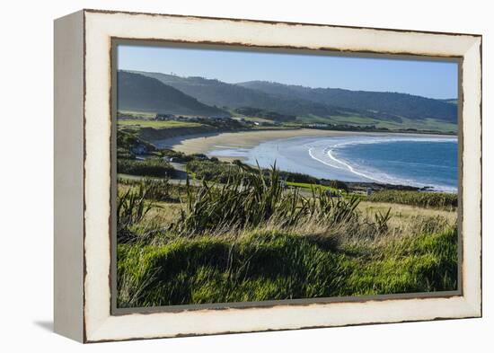 View over Curio Bay, the Catlins, South Island, New Zealand, Pacific-Michael-Framed Premier Image Canvas