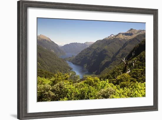 View over Deep Cove, Doubtful Sound, Fiordland National Park, South Island, New Zealand, Pacific-Stuart Black-Framed Photographic Print