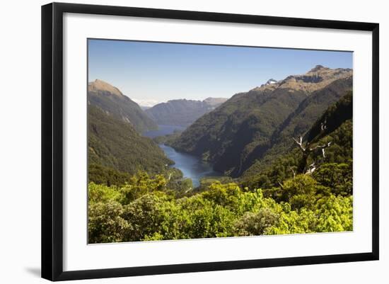 View over Deep Cove, Doubtful Sound, Fiordland National Park, South Island, New Zealand, Pacific-Stuart Black-Framed Photographic Print