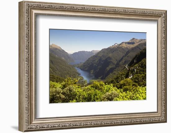 View over Deep Cove, Doubtful Sound, Fiordland National Park, South Island, New Zealand, Pacific-Stuart Black-Framed Photographic Print