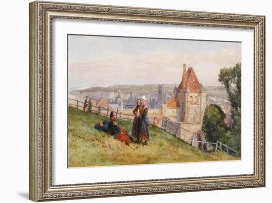 View over Dieppe from the Cliffs Above the Chateau, C.1865-John Absolon-Framed Giclee Print