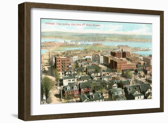 View over Dubuque, Iowa-null-Framed Art Print