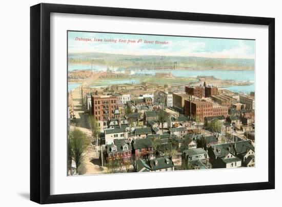 View over Dubuque, Iowa-null-Framed Art Print