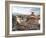 View over Durbar Square from Rooftop Cafe Showing Temples and Busy Streets, Kathmandu, Nepal, Asia-Lee Frost-Framed Photographic Print