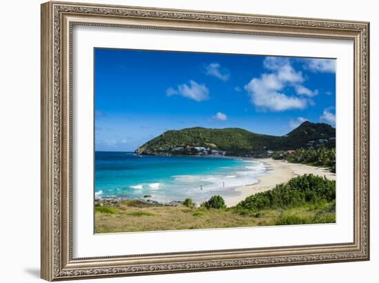 View over Flamand Beach, St. Barth (Saint Barthelemy), Lesser Antilles, West Indies, Caribbean, Cen-Michael Runkel-Framed Photographic Print