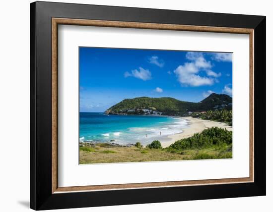 View over Flamand Beach, St. Barth (Saint Barthelemy), Lesser Antilles, West Indies, Caribbean, Cen-Michael Runkel-Framed Photographic Print