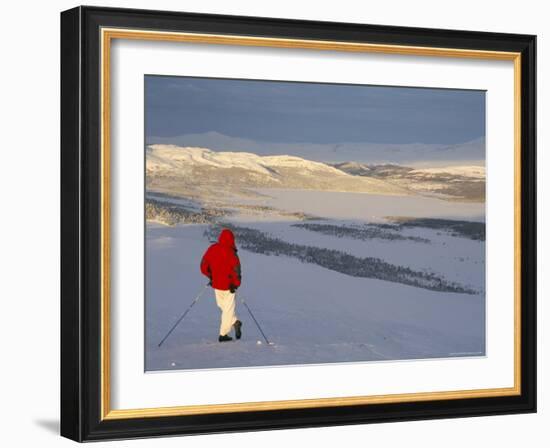 View Over Frozen Lake Furusjoen, Rondablikk, Norrway, Scandinavia-David Poole-Framed Photographic Print