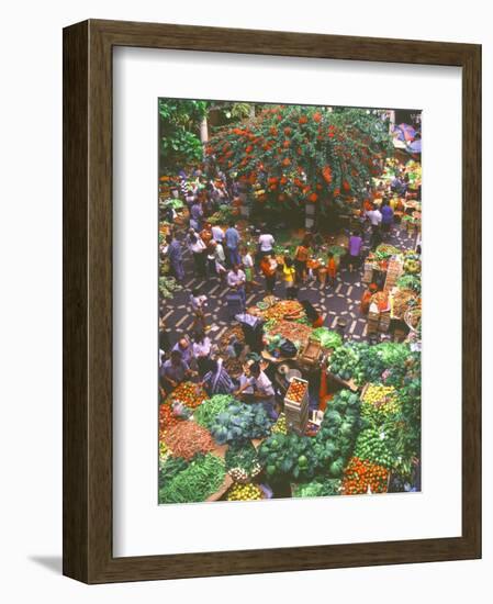 View over Fruit and Vegetable Market, Funchal, Madeira, Portugal, Europe-Sakis Papadopoulos-Framed Photographic Print