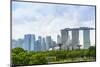 View over Gardens by Bay to Three Towers of Marina Bay Sands Hotel and City Skyline Beyond-Fraser Hall-Mounted Photographic Print
