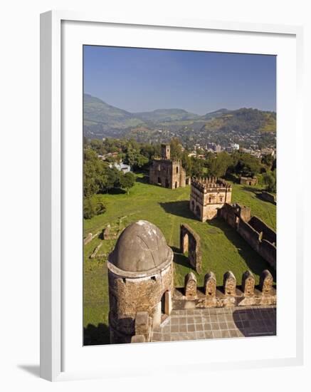 View Over Gonder and the Royal Enclosure from the Top of Fasiladas' Palace, Ethiopia-Gavin Hellier-Framed Photographic Print