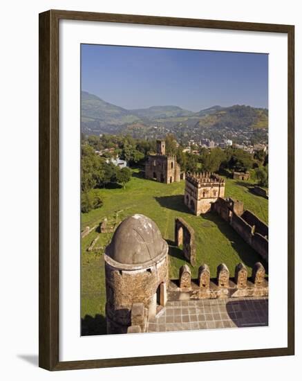 View Over Gonder and the Royal Enclosure from the Top of Fasiladas' Palace, Ethiopia-Gavin Hellier-Framed Photographic Print