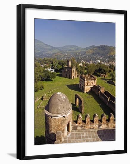 View Over Gonder and the Royal Enclosure from the Top of Fasiladas' Palace, Ethiopia-Gavin Hellier-Framed Photographic Print