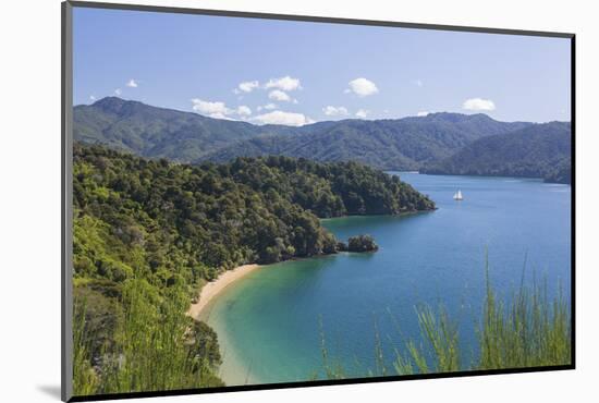 View over Governors Bay and Grove Arm, Queen Charlotte Sound (Marlborough Sounds), near Picton, Mar-Ruth Tomlinson-Mounted Photographic Print