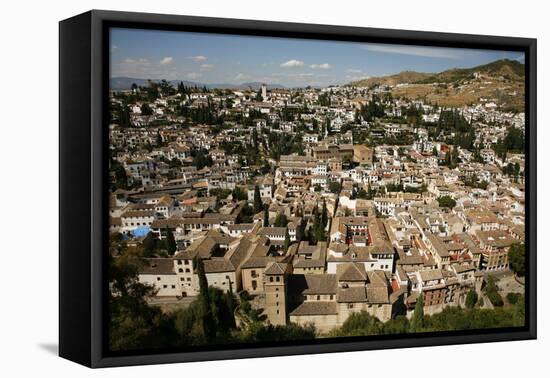 View over Granada from the Alcazaba, Alhambra Palace, Granada, Andalucia, Spain, Europe-Yadid Levy-Framed Premier Image Canvas