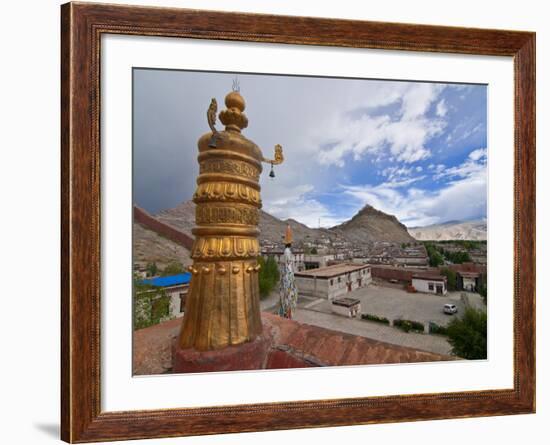 View Over Gyantse and Its Dzong, Tibet, China, Asia-Michael Runkel-Framed Photographic Print