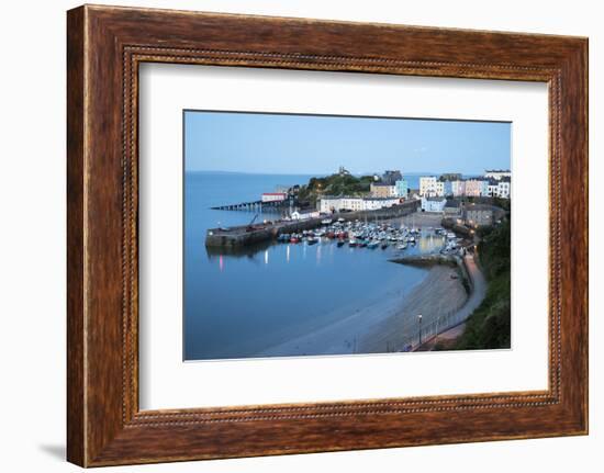 View over Harbour and Castle, Tenby, Carmarthen Bay, Pembrokeshire, Wales, United Kingdom, Europe-Stuart Black-Framed Photographic Print