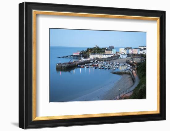 View over Harbour and Castle, Tenby, Carmarthen Bay, Pembrokeshire, Wales, United Kingdom, Europe-Stuart Black-Framed Photographic Print