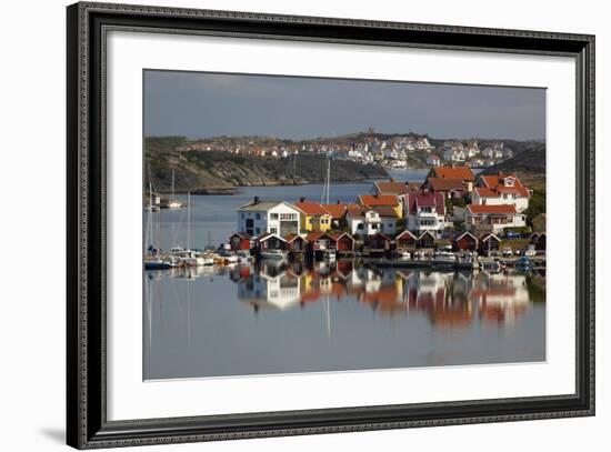 View over Harbour and Houses, Stocken, Orust, Bohuslan Coast, Southwest Sweden, Sweden, Europe-Stuart Black-Framed Photographic Print