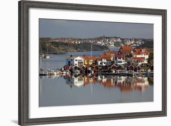 View over Harbour and Houses, Stocken, Orust, Bohuslan Coast, Southwest Sweden, Sweden, Europe-Stuart Black-Framed Photographic Print
