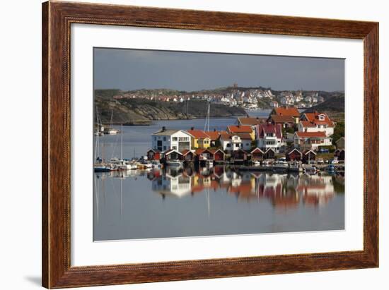 View over Harbour and Houses, Stocken, Orust, Bohuslan Coast, Southwest Sweden, Sweden, Europe-Stuart Black-Framed Photographic Print