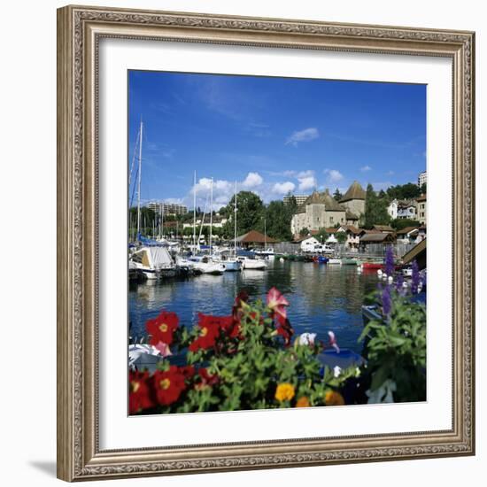 View over Harbour, Thonon-Les-Bains, Lake Geneva (Lac Leman), Rhone Alpes, France, Europe-Stuart Black-Framed Photographic Print