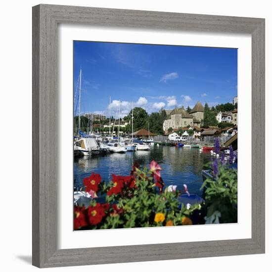 View over Harbour, Thonon-Les-Bains, Lake Geneva (Lac Leman), Rhone Alpes, France, Europe-Stuart Black-Framed Photographic Print