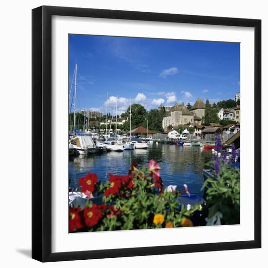 View over Harbour, Thonon-Les-Bains, Lake Geneva (Lac Leman), Rhone Alpes, France, Europe-Stuart Black-Framed Photographic Print